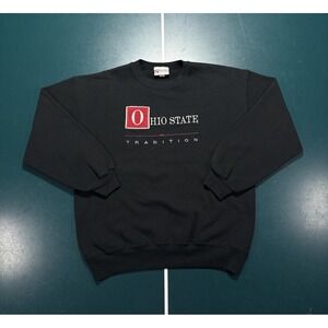 Vintage Ohio State Buckeyes Crewneck Sweatshirt Men's Large Black 90s Pullover